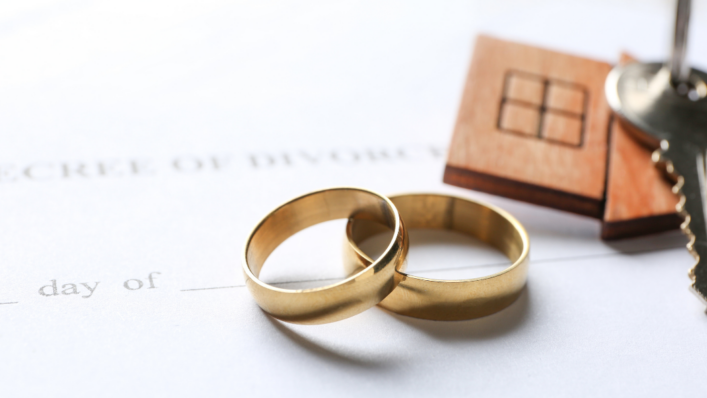 How are assets divided in a divorce in England and Wales?